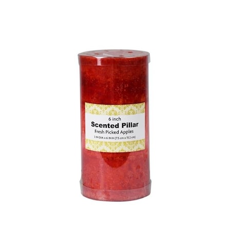 Jeco Jeco CPC-3611 3 x 6 in. Tritone Scented Pillar Candle; Red CPC-3611